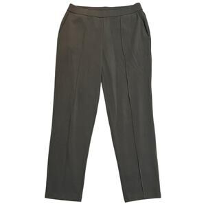 Eileen Fisher Washable Flex Ponte Pintuck Pants Easy Fit Ankle Length Grove PS